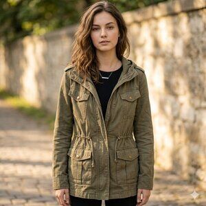 ARITZIA Talula Trooper Jacket Army Green Utility Military Hooded Parka XXS